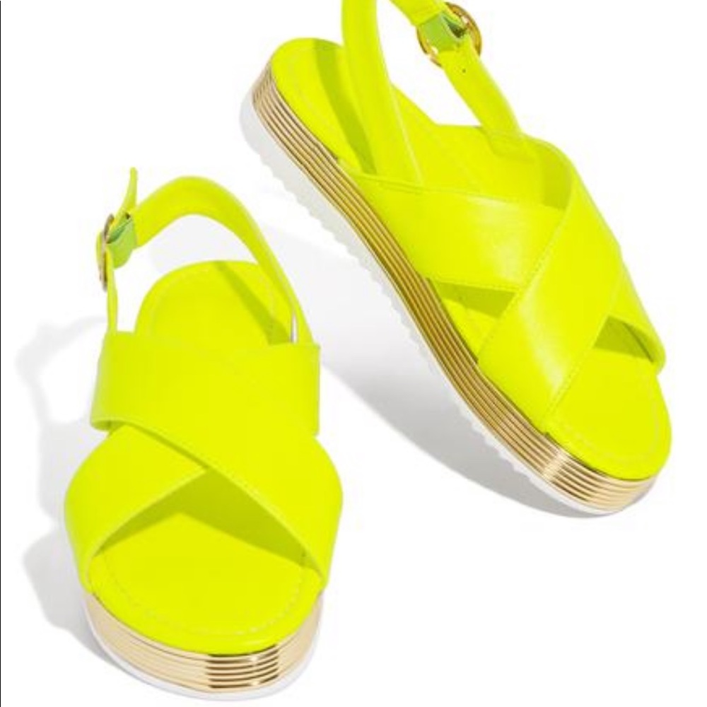 Neon Yellow Sandals